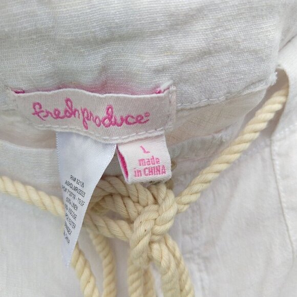 Fresh Produce Del Mar Linen Shorts White Size L NWT L Bermuda Womens MSRP $65 - Picture 13 of 15
